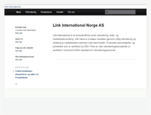 Tablet Screenshot of linkinternational.no